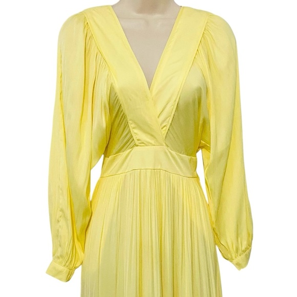 Free People Shiny I Need To Know Maxi Midi Dress Butter Yellow - Picture 12 of 14